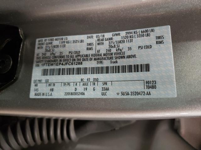 2018 FORD F-150 1FTEW1EP4JFC61288