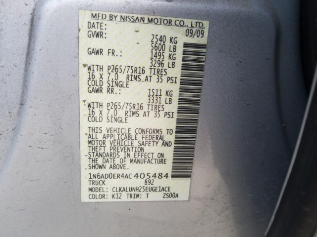 2010 NISSAN FRONTIER C 1N6AD0ER4AC405484