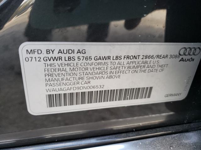 2013 AUDI A8 QUATTRO WAUAGAFD9DN006532
