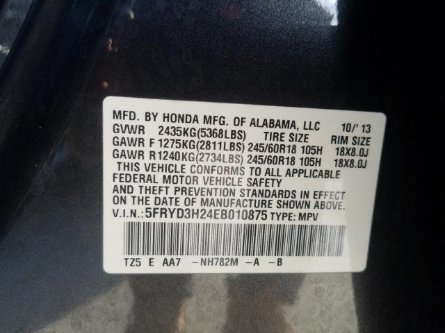 2014 ACURA MDX 5FRYD3H24EB010875