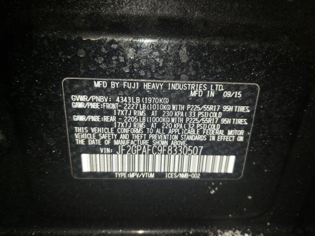 2015 SUBARU XV CROSSTR JF2GPAFC9F8330507