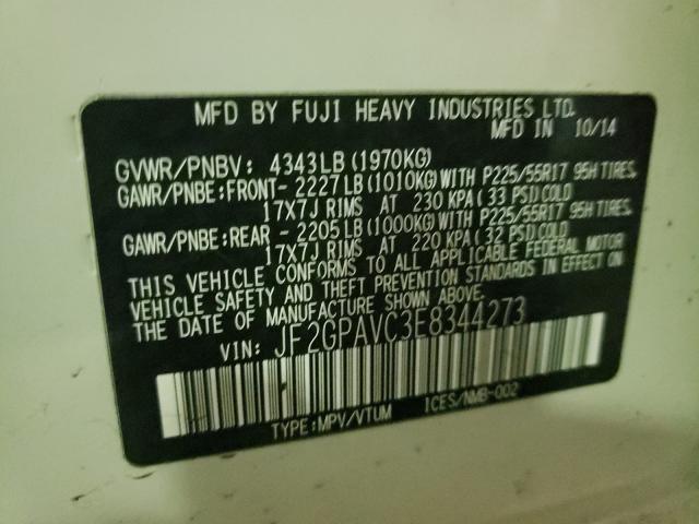 2014 SUBARU XV CROSSTR JF2GPAVC3E8344273