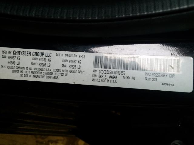 2013 DODGE AVENGER SX 1C3CDZCG9DN751058