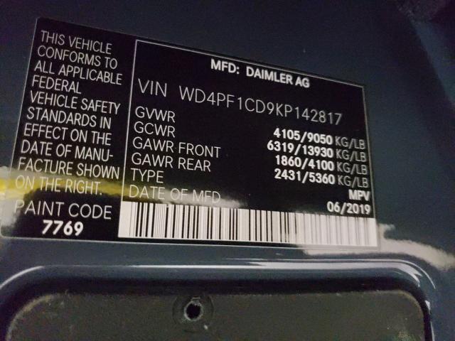 2019 MERCEDES-BENZ SPRINTER 2 WD4PF1CD9KP142817