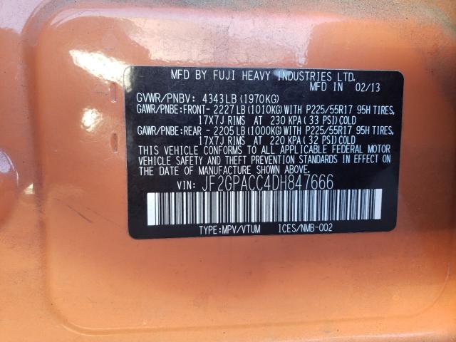 2013 SUBARU XV CROSSTR JF2GPACC4DH847666