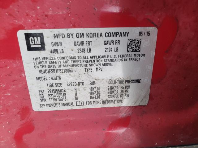 2015 BUICK ENCORE CON KL4CJFSB1FB218855