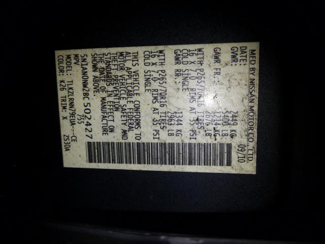 2011 NISSAN XTERRA OFF 5N1AN0NW2BC502427