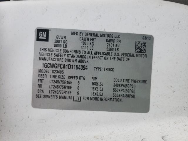 2013 CHEVROLET EXPRESS G2 1GCWGFCA1D1164094