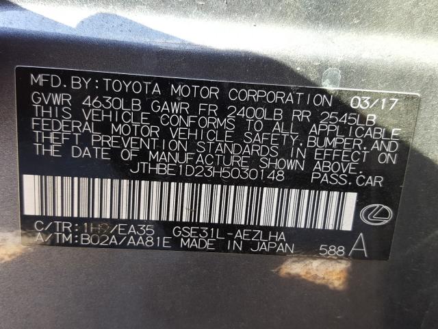 2017 LEXUS IS 350 JTHBE1D23H5030148