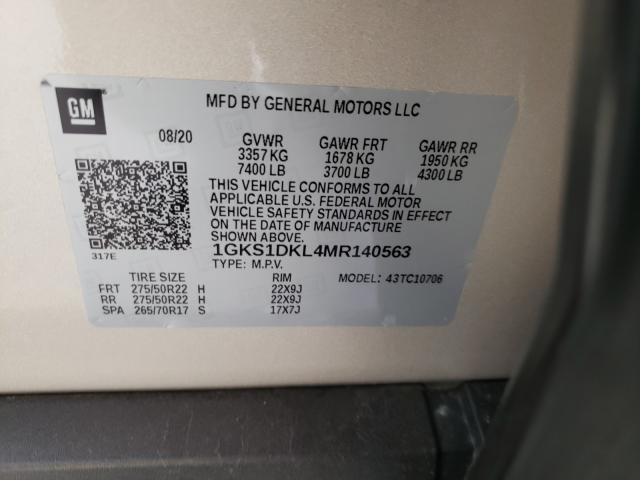 2021 GMC YUKON DENA 1GKS1DKL4MR140563