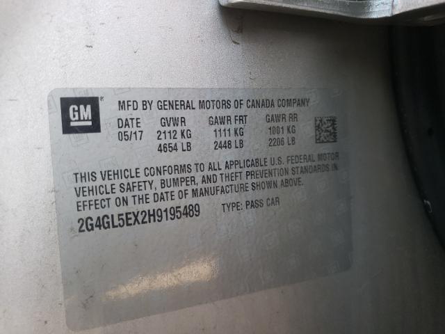 2017 BUICK REGAL SPOR 2G4GL5EX2H9195489