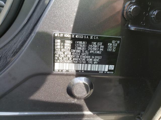 2019 HONDA HR-V EXL 3CZRU6H77KM710796