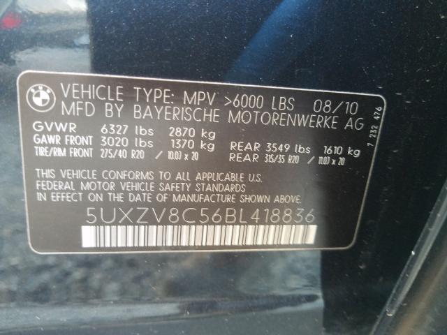 2011 BMW X5 XDRIVE5 5UXZV8C56BL418836