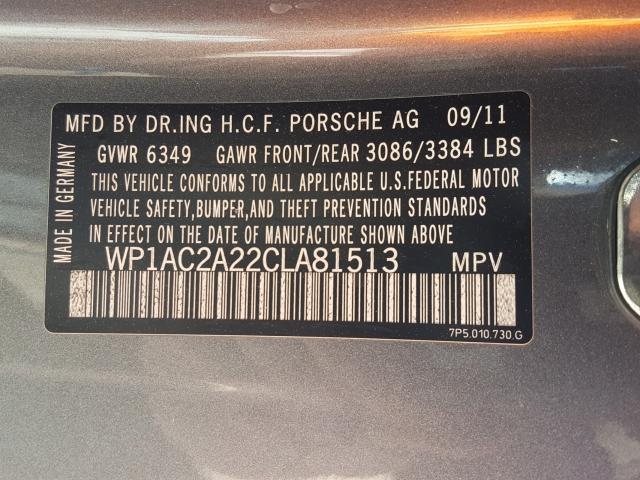 2012 PORSCHE CAYENNE TU WP1AC2A22CLA81513