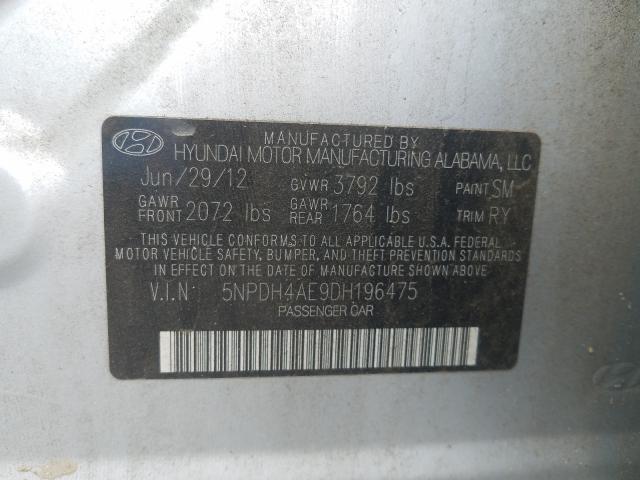 2013 HYUNDAI ELANTRA GL 5NPDH4AE9DH196475