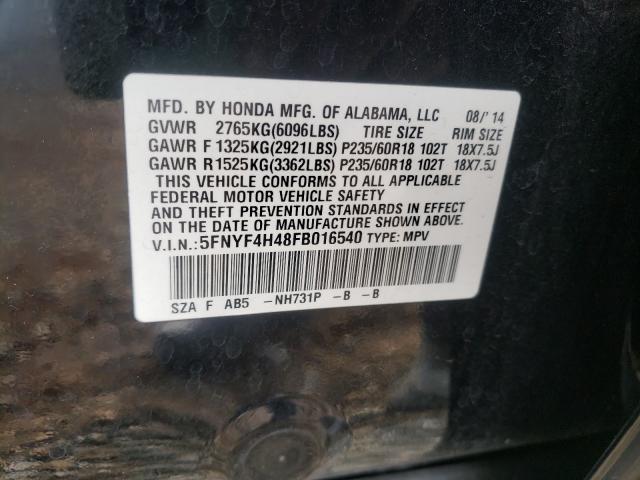 2015 HONDA PILOT EX 5FNYF4H48FB016540