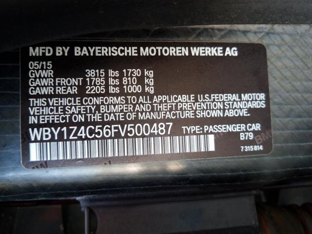 2015 BMW I3 REX WBY1Z4C56FV500487