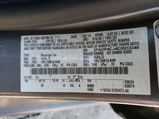 2014 FORD FIESTA TIT 3FADP4CJ4EM233348