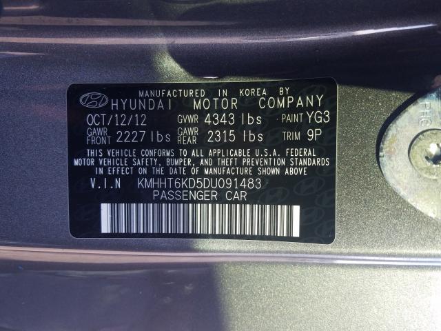 2013 HYUNDAI GENESIS KMHHT6KD5DU091483