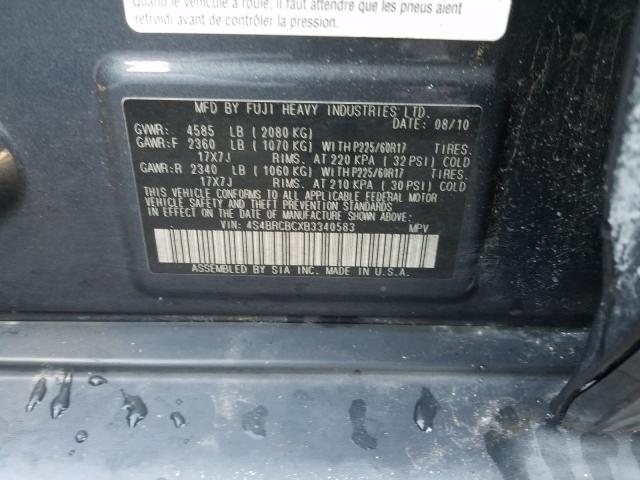 2011 SUBARU OUTBACK 2. - 4S4BRCBCXB3340583