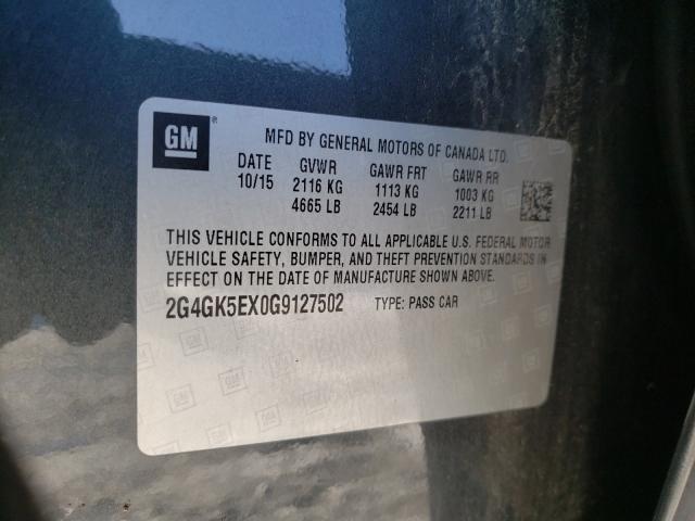 2016 BUICK REGAL 2G4GK5EX0G9127502