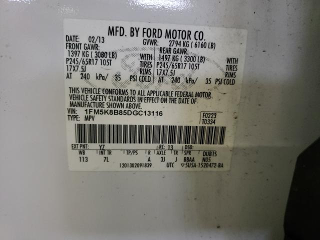 2013 FORD EXPLORER 1FM5K8B85DGC13116