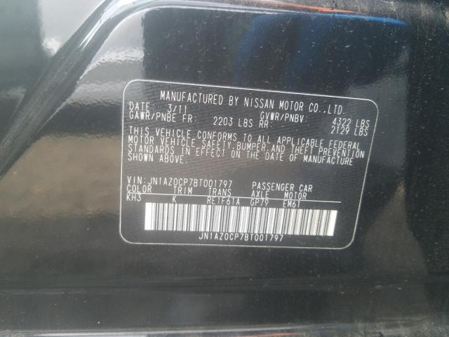 2011 NISSAN LEAF SV JN1AZ0CP7BT001797