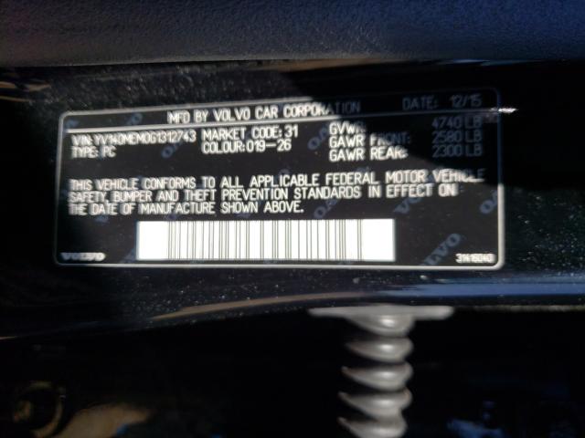 2016 VOLVO V60 T5 PLA YV140MEM0G1312743