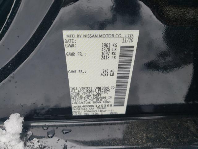 2021 NISSAN ALTIMA SV 1N4BL4DV9MN325368