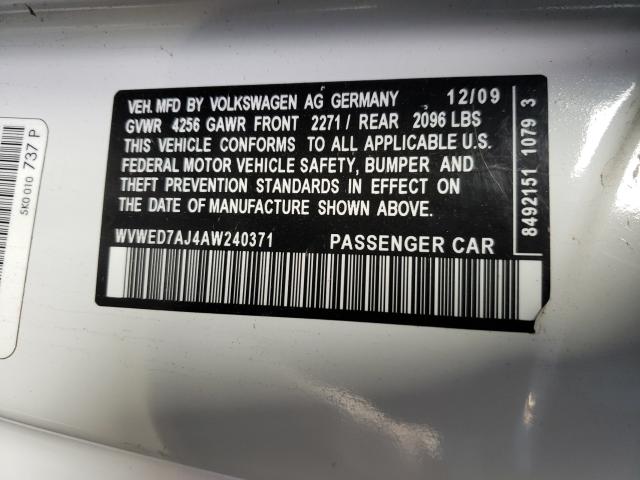 2010 VOLKSWAGEN GTI - WVWED7AJ4AW240371