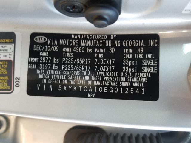 2011 KIA SORENTO BA 5XYKTCA10BG012641