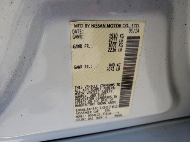 2015 NISSAN ALTIMA 2.5 1N4AL3AP3FC100762