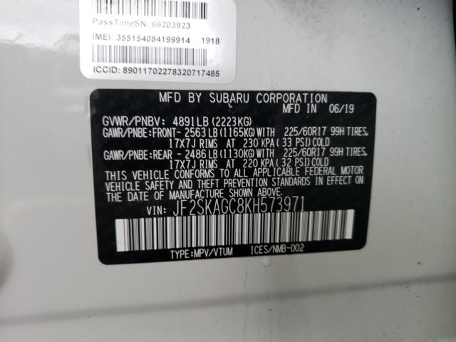 2019 SUBARU FORESTER P - JF2SKAGC8KH573971