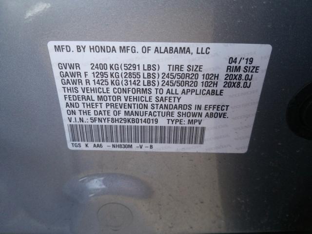2019 HONDA PASSPORT S 5FNYF8H29KB014019