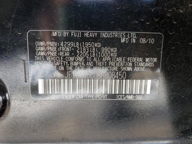 2011 SUBARU IMPREZA OU JF1GH6D60BH808450