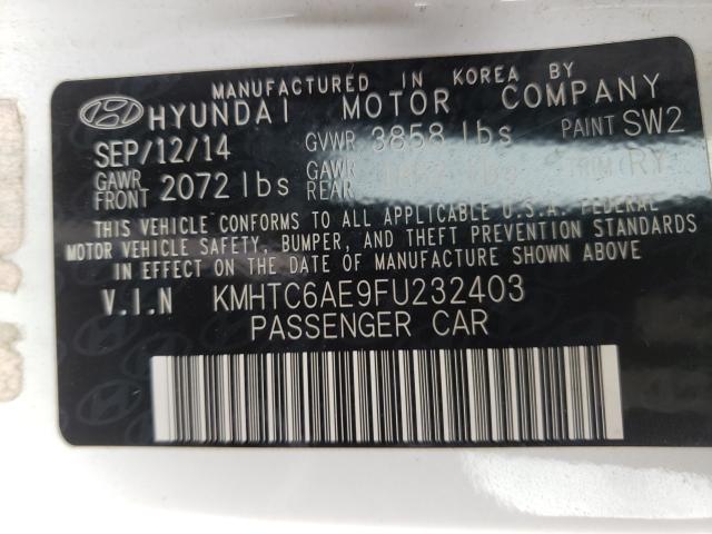 2015 HYUNDAI VELOSTER T KMHTC6AE9FU232403