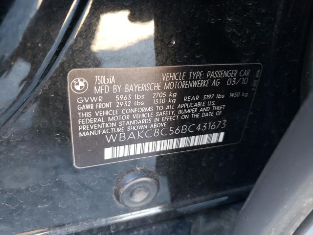 2011 BMW 750 WBAKC8C56BC431673