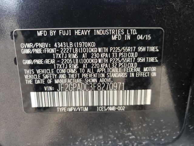2015 SUBARU XV CROSSTR JF2GPADC3F8270971