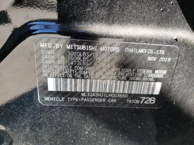 2020 MITSUBISHI MIRAGE ES ML32A3HJ1LH003650