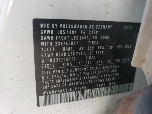 2018 VOLKSWAGEN TIGUAN LIM WVGBV7AX2JK001795