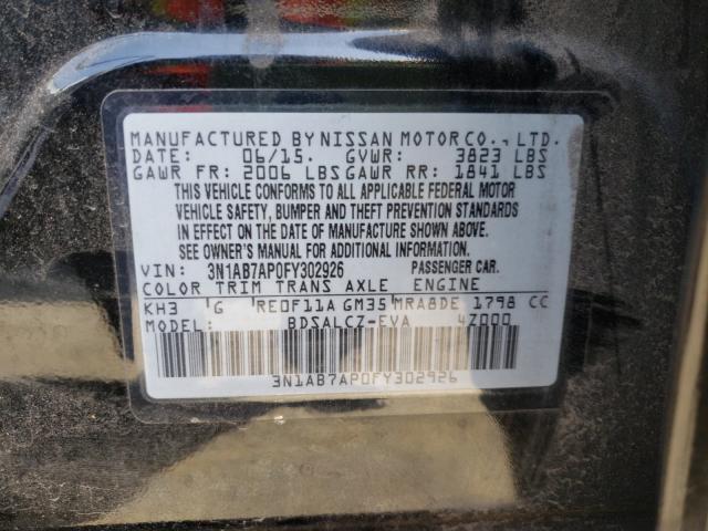 2015 NISSAN SENTRA S 3N1AB7AP0FY302926