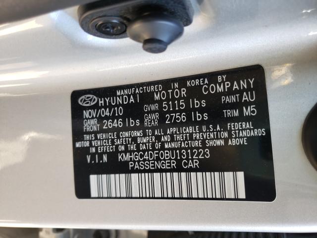 2011 HYUNDAI GENESIS 4. KMHGC4DF0BU131223