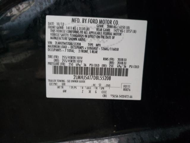 2013 LINCOLN MKT 2LMHJ5AT7DBL55208
