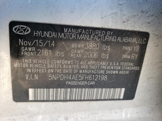 2015 HYUNDAI ELANTRA SE 5NPDH4AE5FH612198