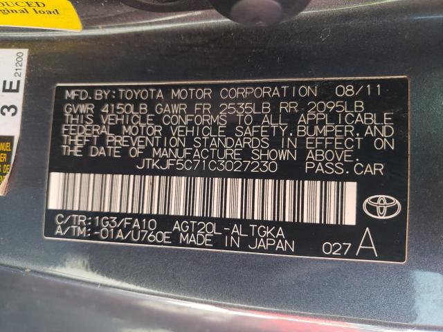 2012 TOYOTA SCION TC JTKJF5C71C3027230