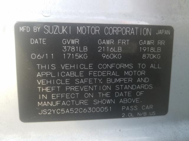 2012 SUZUKI SX4 SPORT JS2YC5A52C6300051