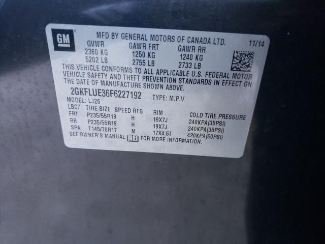 2015 GMC TERRAIN DE 2GKFLUE36F6227192