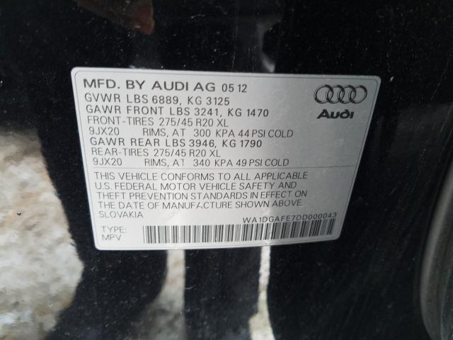 2013 AUDI Q7 PRESTIG WA1DGAFE7DD000043