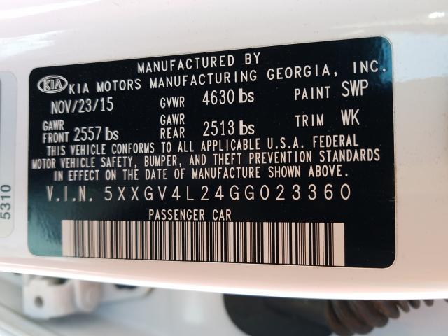 2016 KIA OPTIMA SXL 5XXGV4L24GG023360