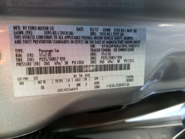 2017 FORD C-MAX SE 1FADP5AU3HL106311